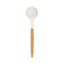 Wood & Silicone White Soup Ladle