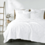 Washed Linen White Queen Quilt