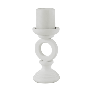 White Chain Link Candle Holder Small