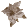 Champagne & Gold Poinsettia On Clip
