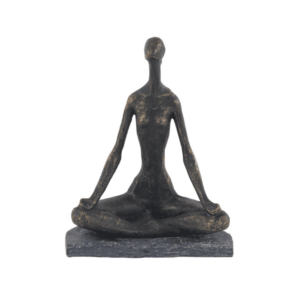 Black Yoga Decorative Sculpture