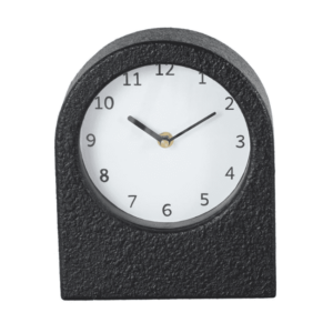 Black Textured Table Clock